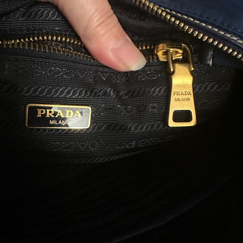 Prada Front Pocket Camera Bag Tessuto Small Dark Blue Authentic GUC - Picture 15 of 15